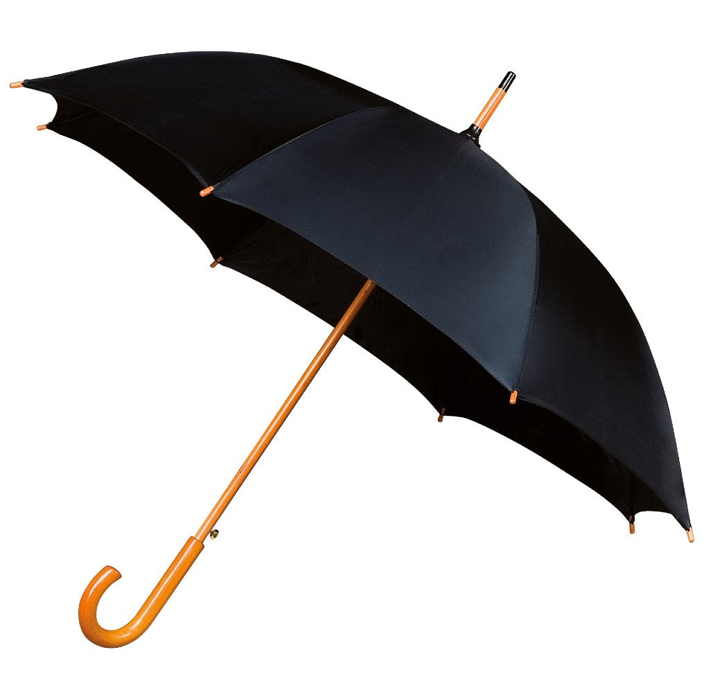 Black Wood Stick Walking Umbrella