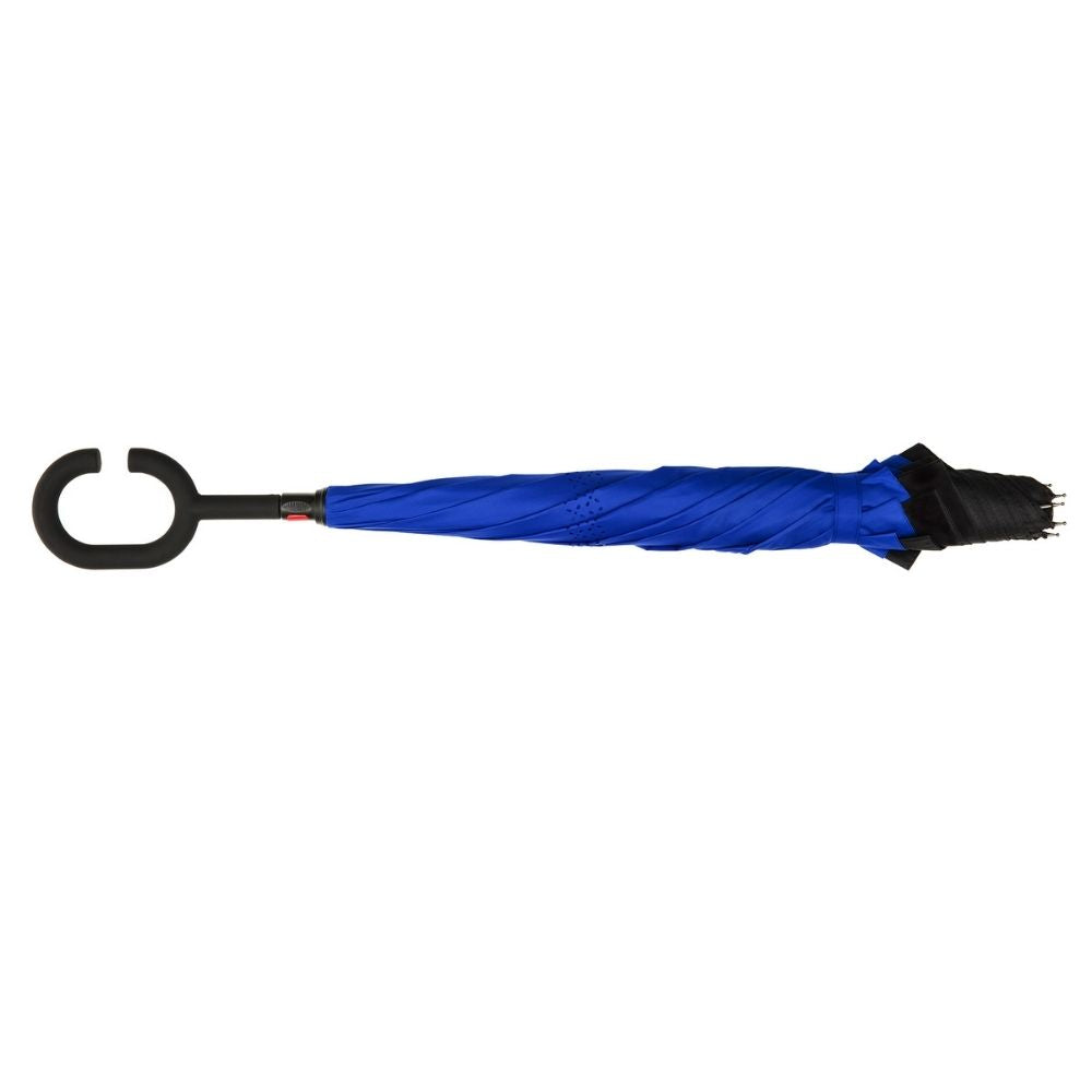Black & Blue Windproof Inside Out umbrella