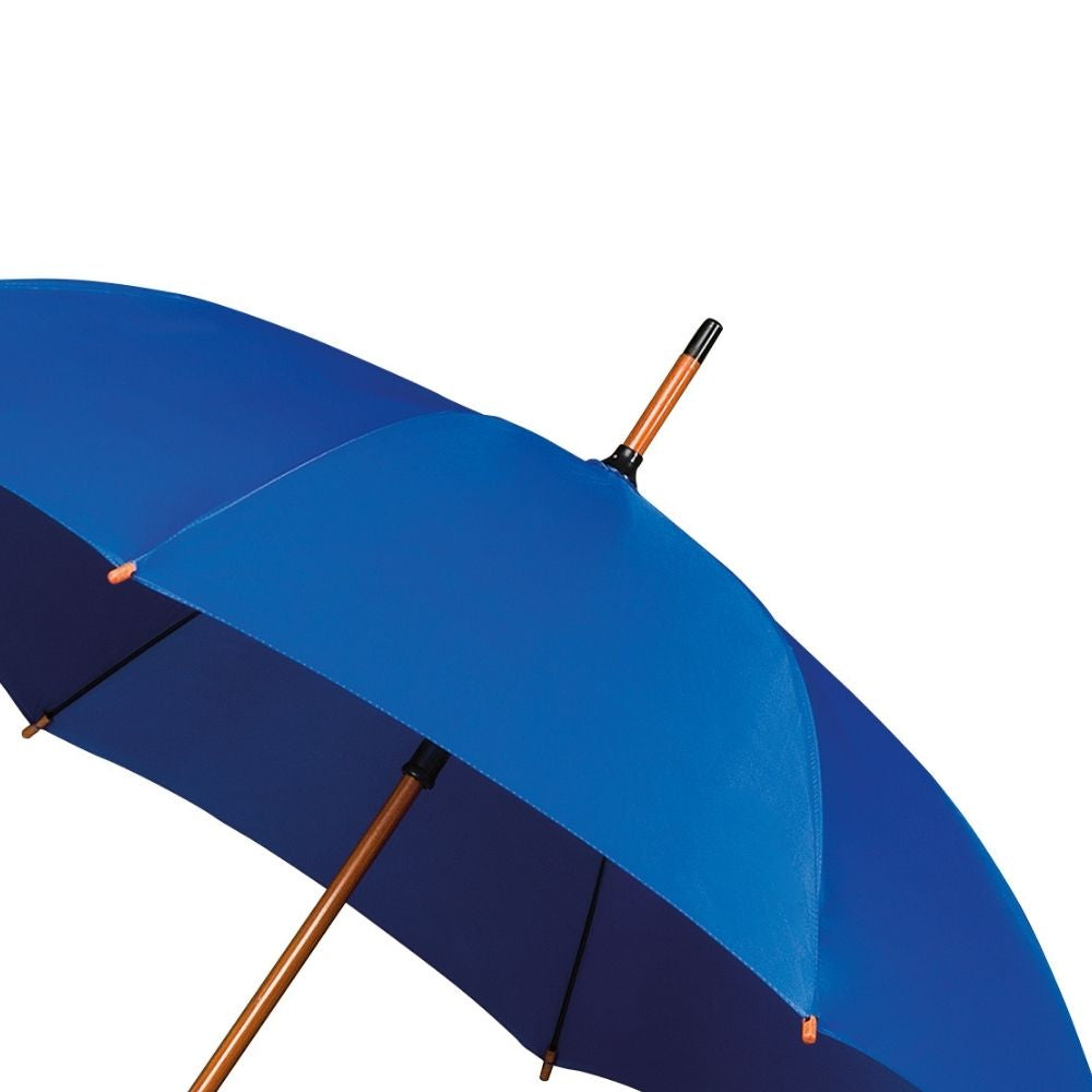 Blue Wood Stick Walking Umbrella