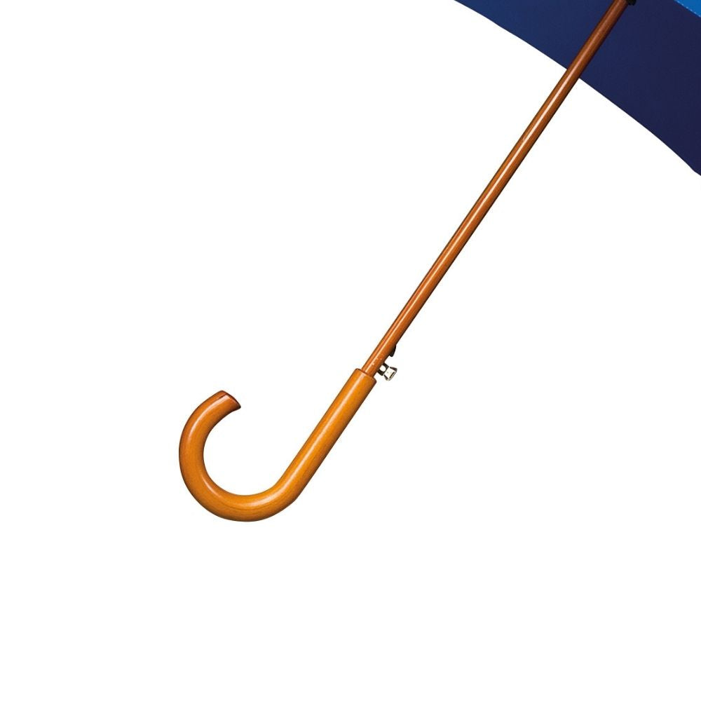 Blue Wood Stick Walking Umbrella