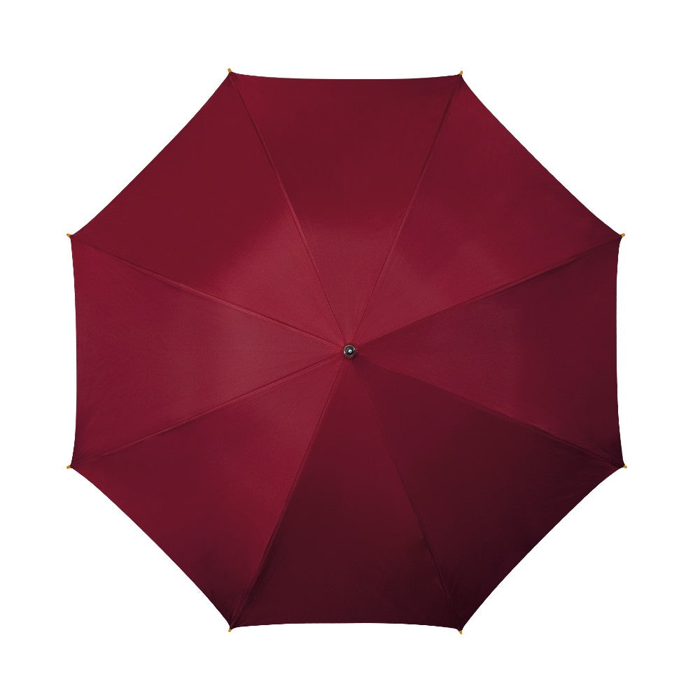 Maroon Wood Stick Walking Umbrella