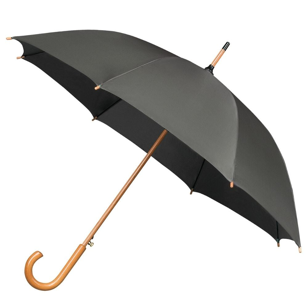 Grey Wood Stick Umbrella
