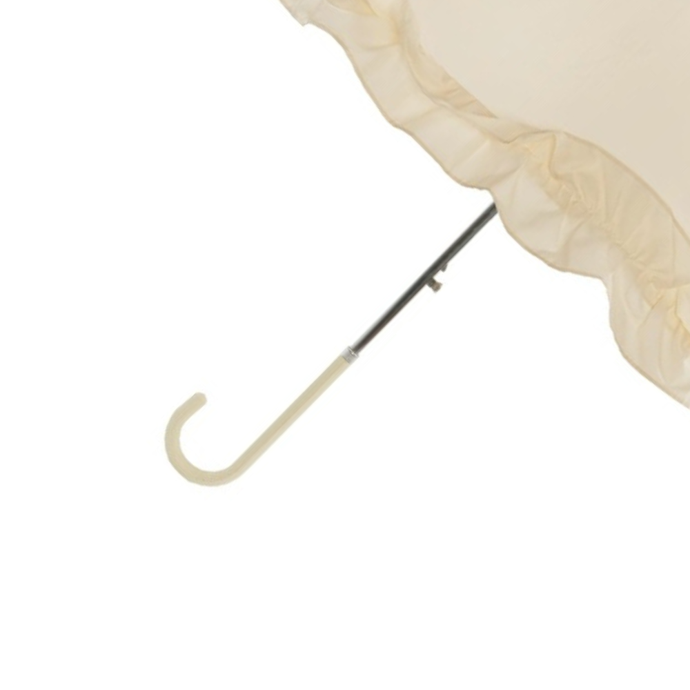 Large Frilled Ivory Wedding Umbrella