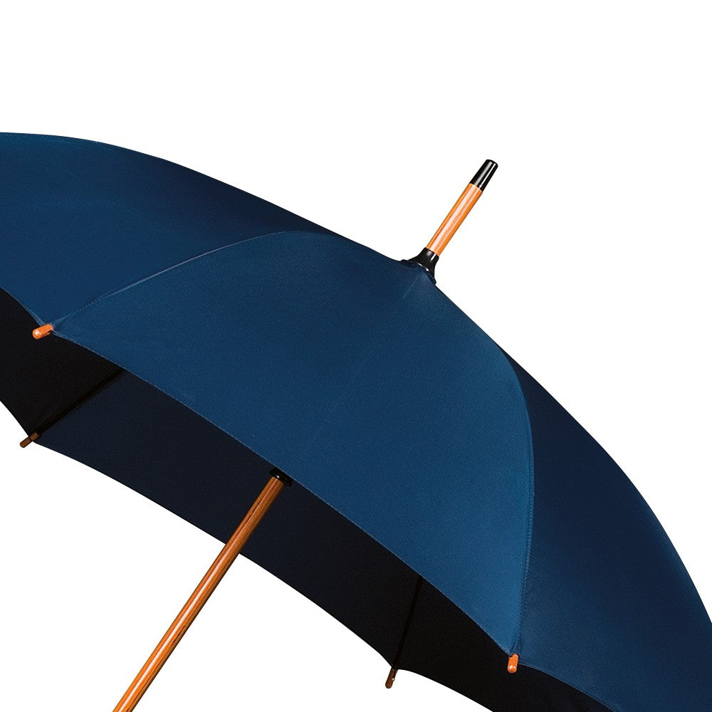 Navy Wood Stick Walking Umbrella