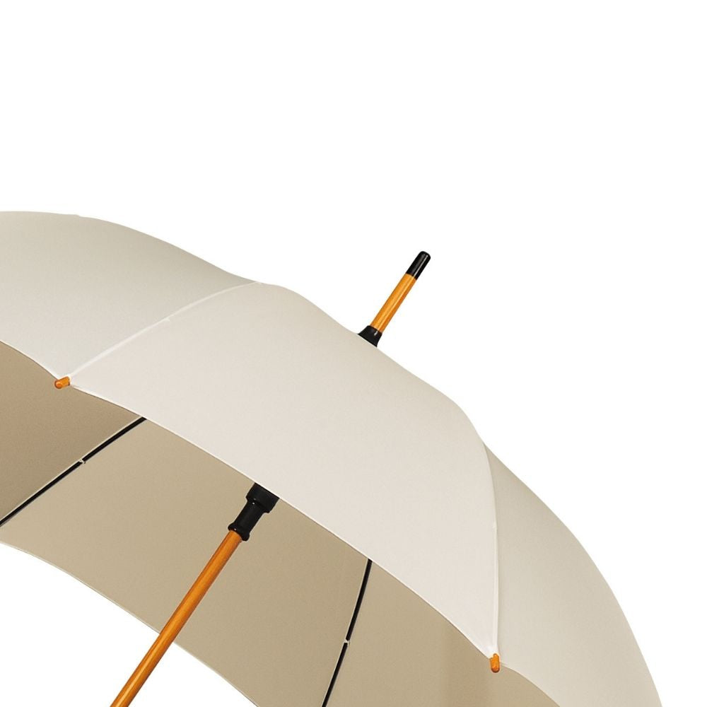 Off White Wood Stick Walking Umbrella