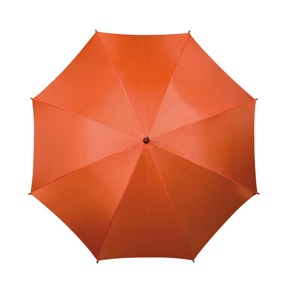 Orange Wood Stick Walking Umbrella