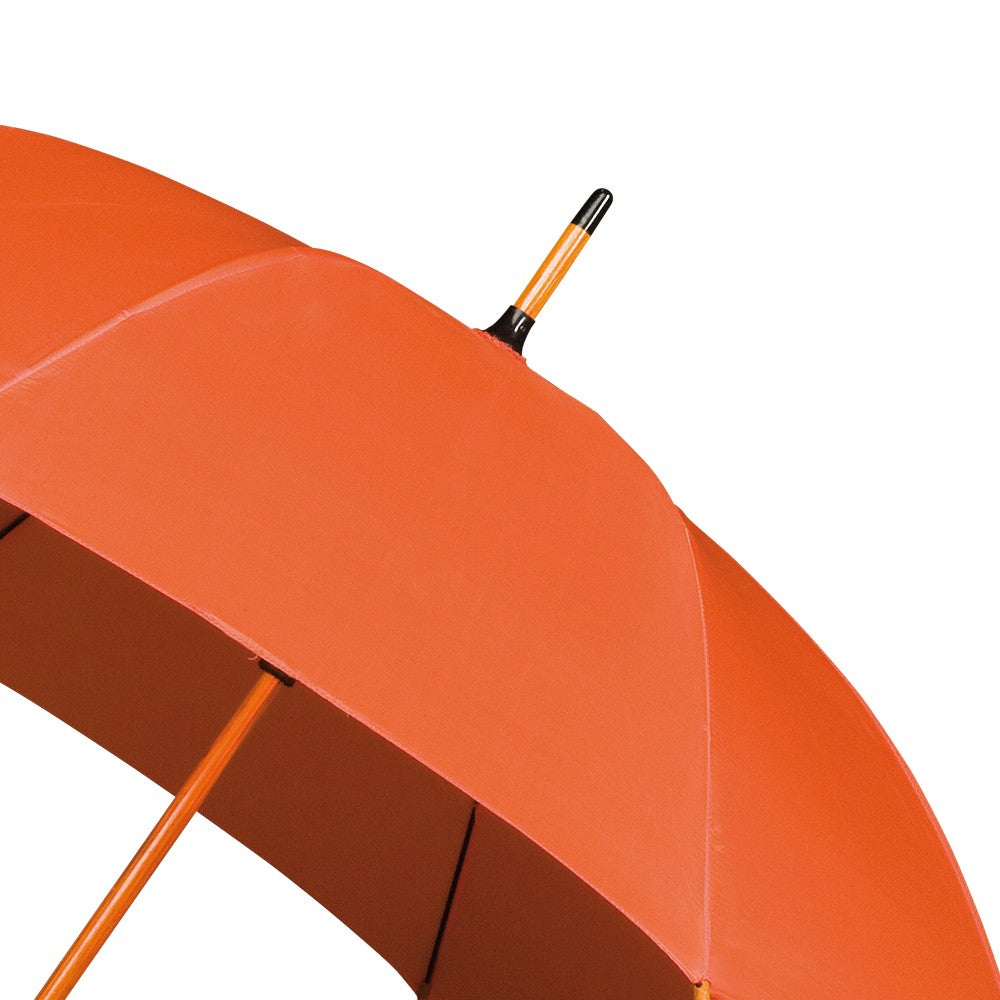 Orange Wood Stick Walking Umbrella
