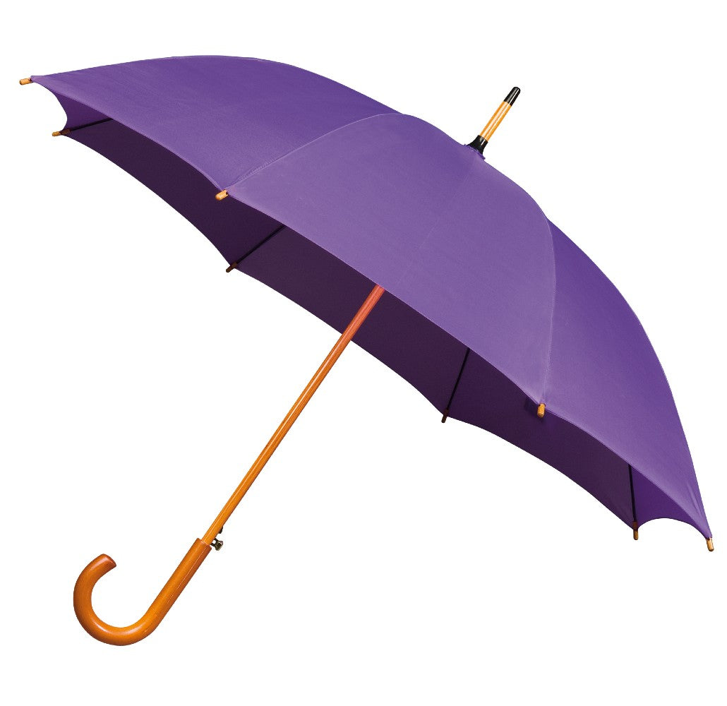 Purple Wood Stick Walking Umbrella