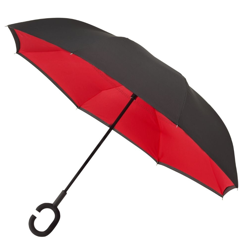Black & Red Windproof Inside Out umbrella