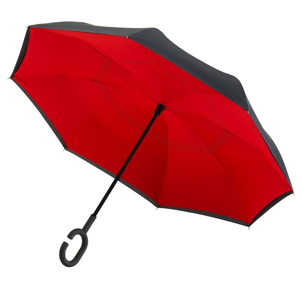 Black & Red Windproof Inside Out umbrella