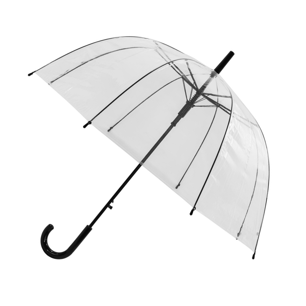 Clear Dome Umbrella in Black