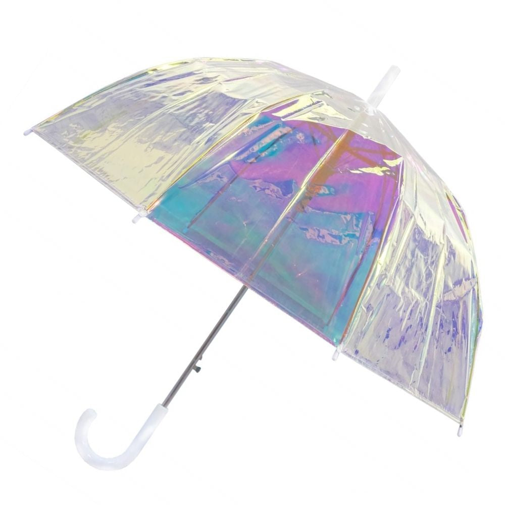 Full Iridescent Clear Dome Umbrella