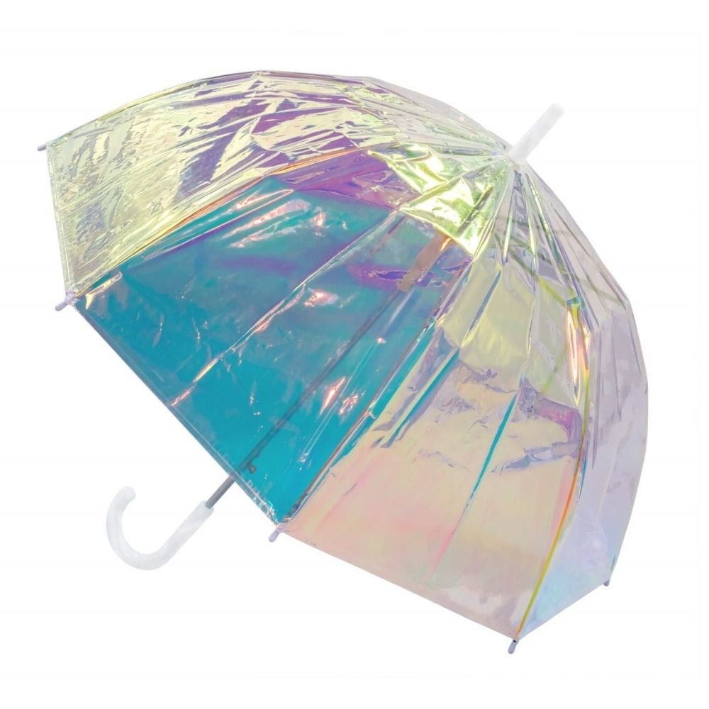 Full Iridescent Clear Dome Umbrella