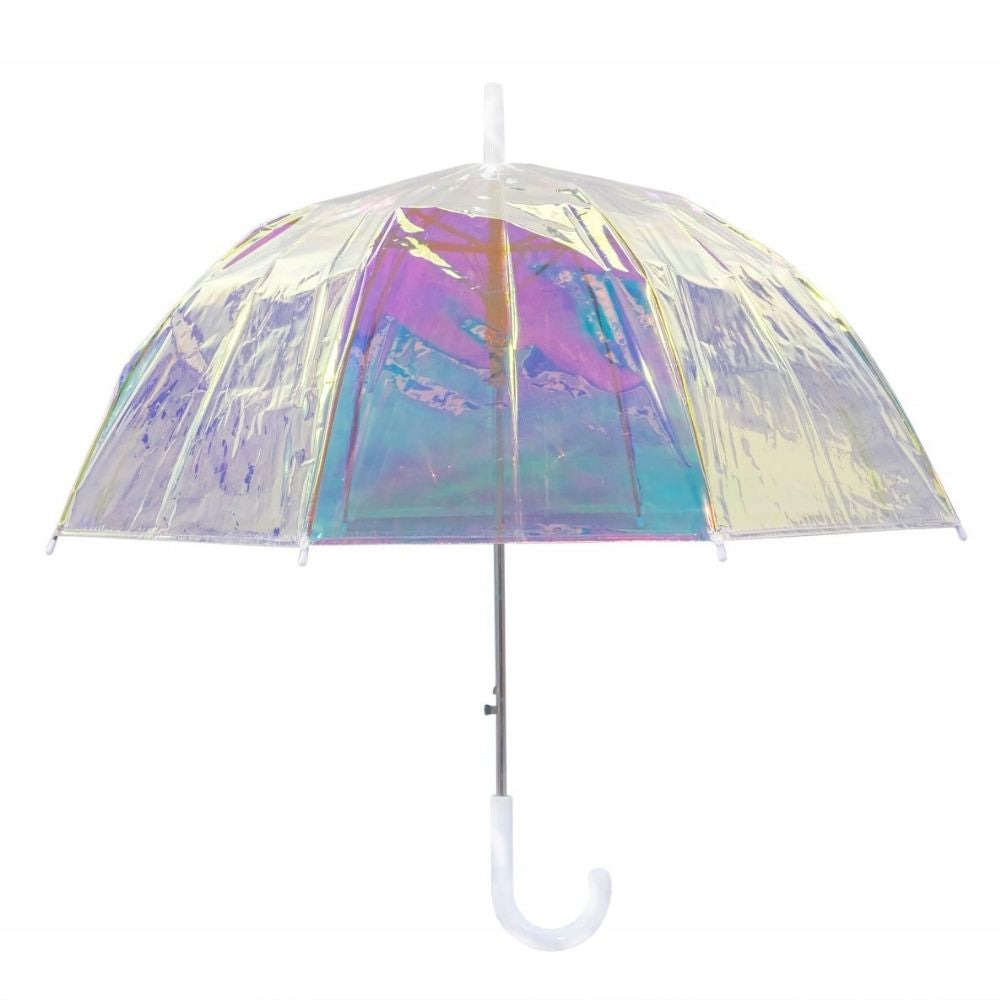 Full Iridescent Clear Dome Umbrella
