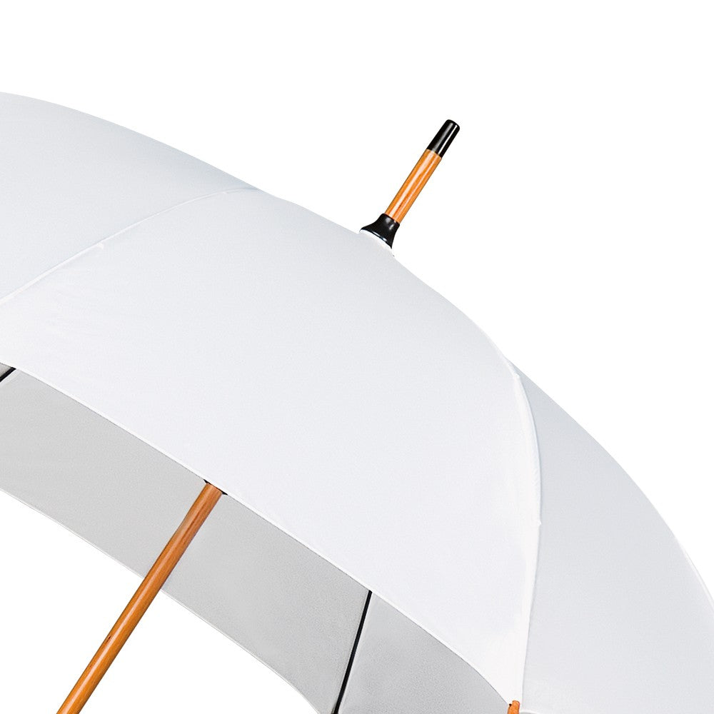White Wood Stick Walking Wedding Umbrella