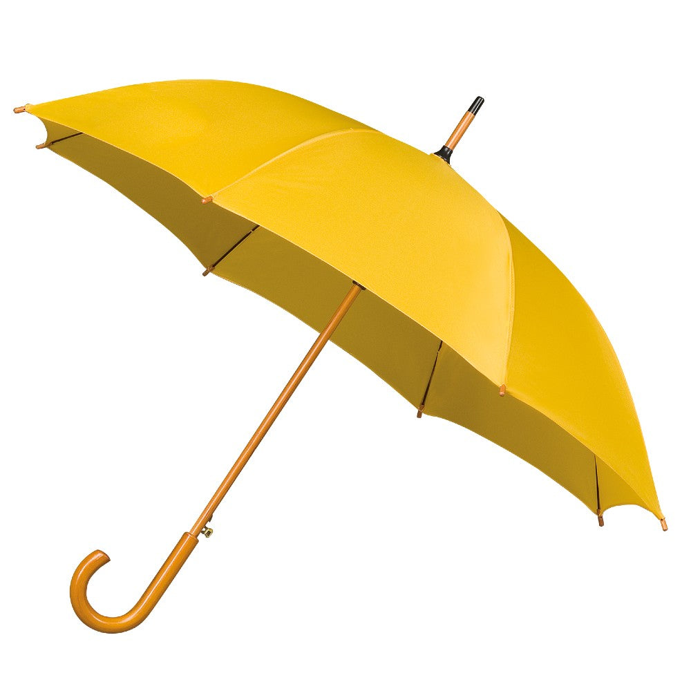 Burnt Yellow Wood Stick Walking Umbrella