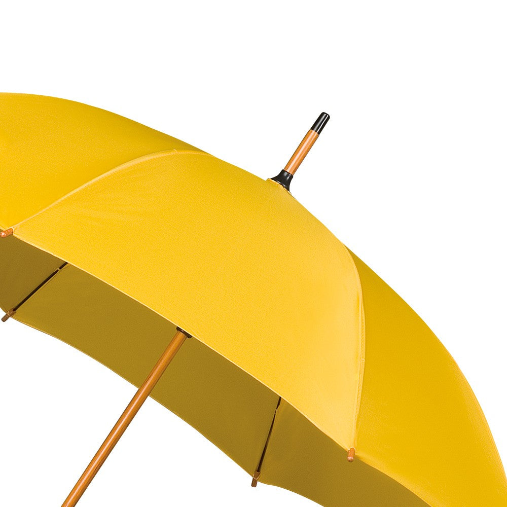 Burnt Yellow Wood Stick Walking Umbrella